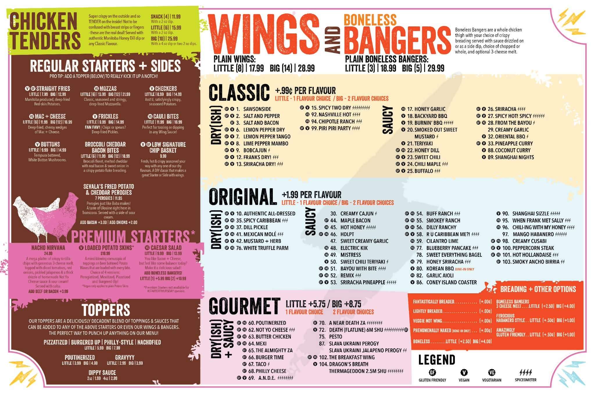 Little Bones Menu Page 1 of 2